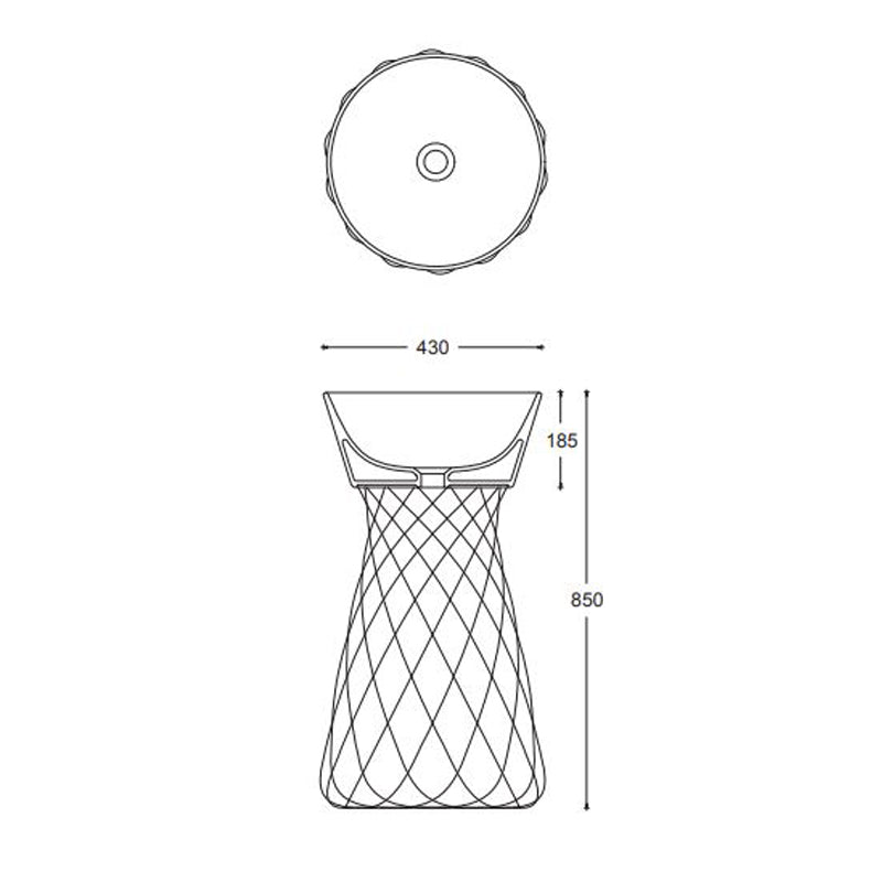 Parisi Wire Column (Black Basin/Black Frame) Specification