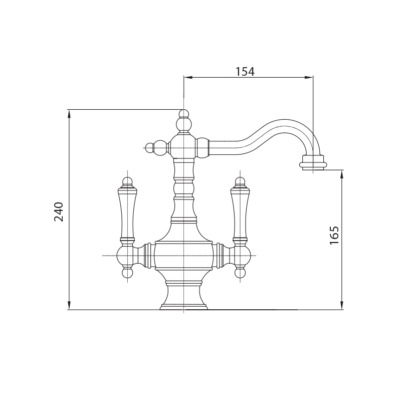 Parisi Hermitage Basin Twinner - Chrome