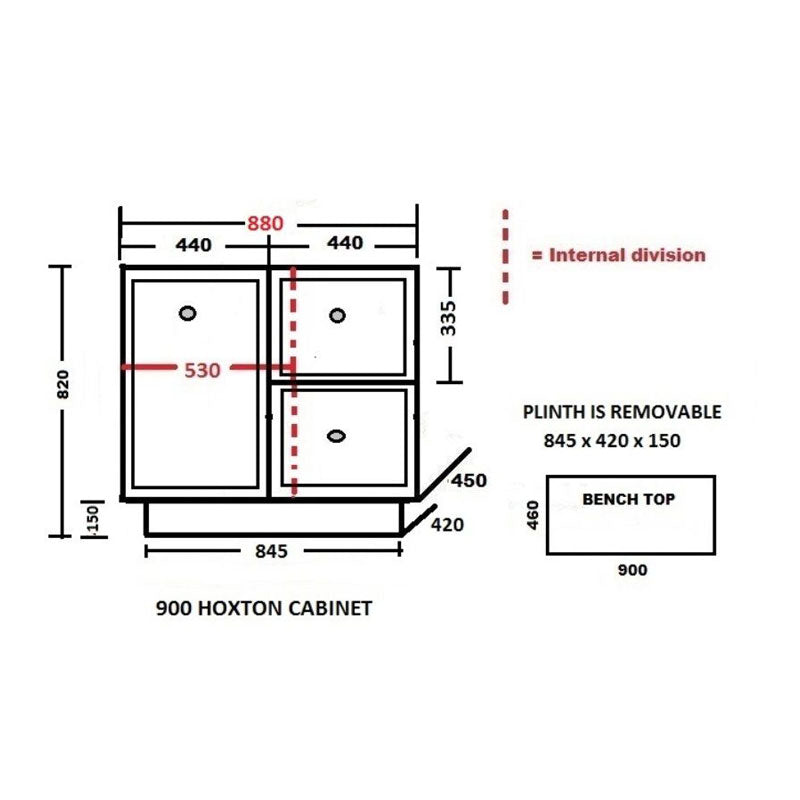 Ledin Hoxton 900mm Specification