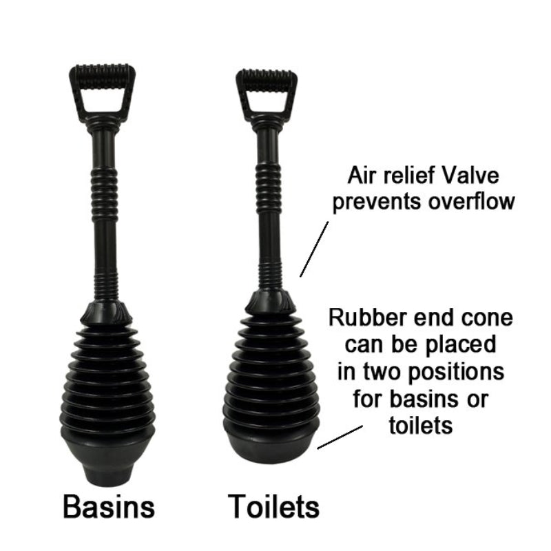 Haron Easy Grip Master Plunger for Sinks, Tubs and Toilets