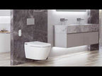 Argent Evo Wall Faced Smart Toilet Package Includes Kubic Chrome Button - AF421001S4B + IN38905WB + IN38785