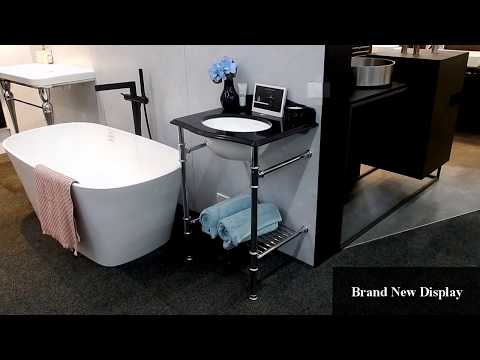 Victoria + Albert Candella 114 Washstand - 1 Tap Hole - Gloss White - CAN-114-1TH-PC