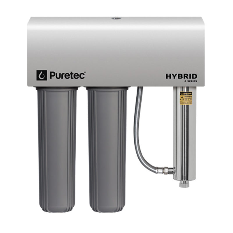 Puretec Dual stage filtration plus UV and weather protection, 130 Lpm, 1” conn