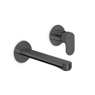 Parisi Linfa II Matt Black Wall Basin Mixer with Spout