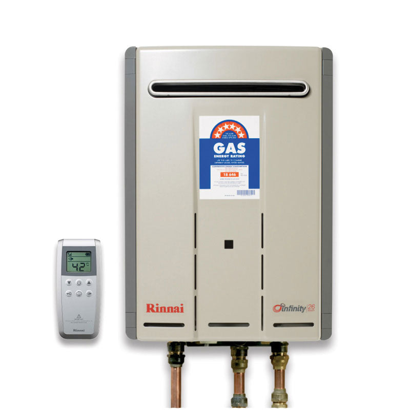 Rinnai Infinity 26 Touch Continuous Flow Hot Water System Wireless Temperature Controller Included-60°C (LPG)