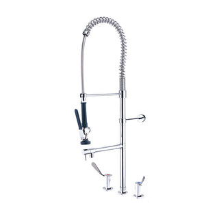 Gentec JETFLO Pre Rinse Unit with Pot Filler & 100mm Lever Recessed Control Valves