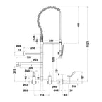 Gentec JETFLO Hot and Cold Exposed Wall Mounted Pre Rinse Unit w/ Pot Filler Specification