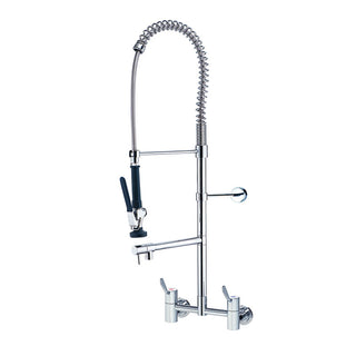 Gentec JETFLO Hot and Cold Exposed Wall Mounted Pre Rinse Unit w/ Pot Filler