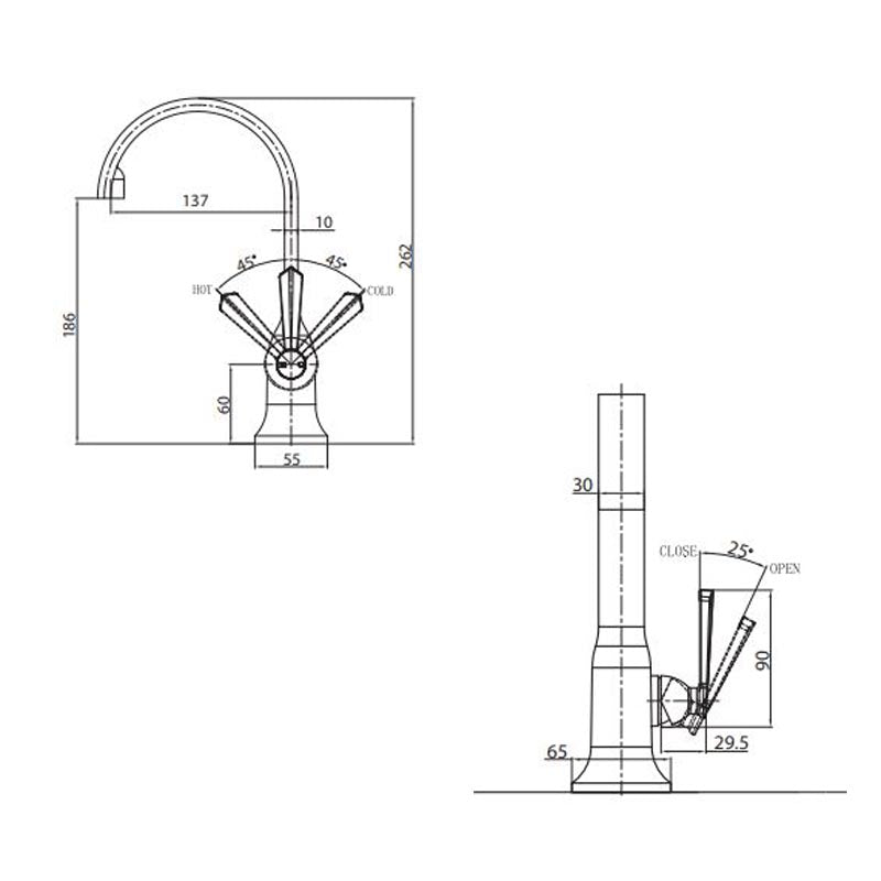 Parisi Jazz Basin Mixer Specification