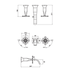Parisi Jazz Wall/Basin Set with Spout