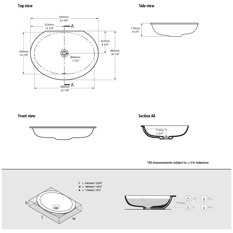 Victoria + Albert Kaali 65 Basin