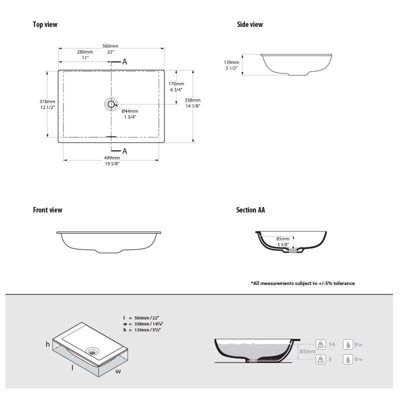 Victoria + Albert Kaldera 56 Basin
