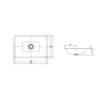 Kaldewei Cono Undercounter Basin 569 x 382 Specification