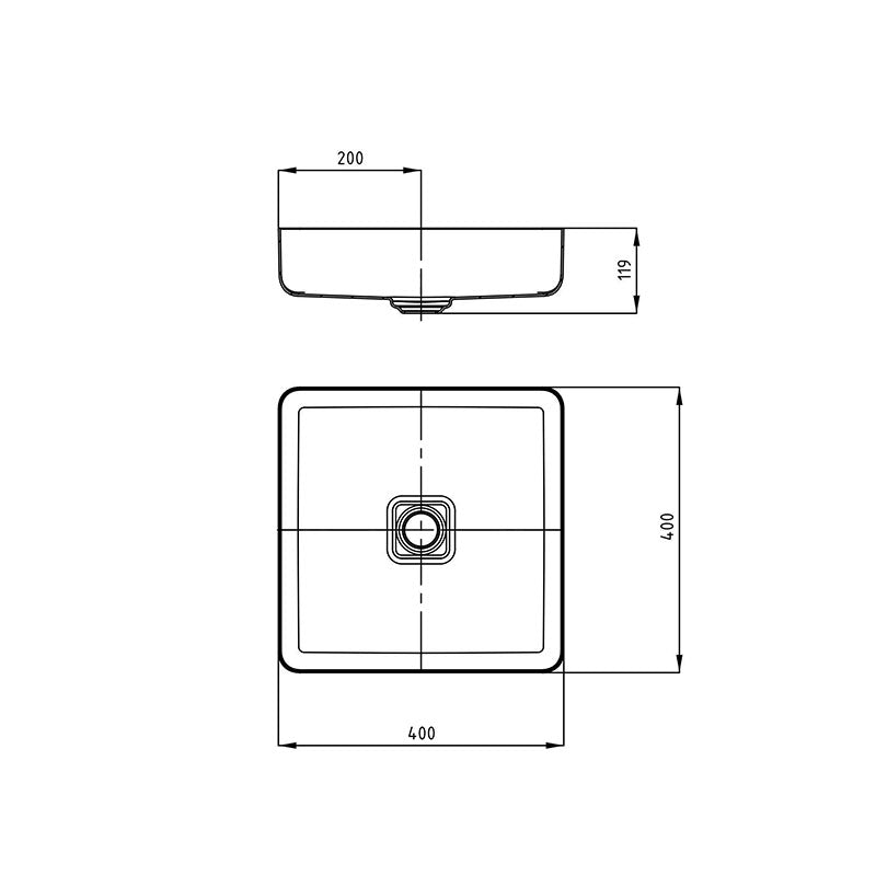 KALDEWEI Miena Bowl Square 400 x 400mm Specification