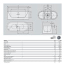 Kaldewei Meisterstucke Centro Duo Freestanding Bath Spec