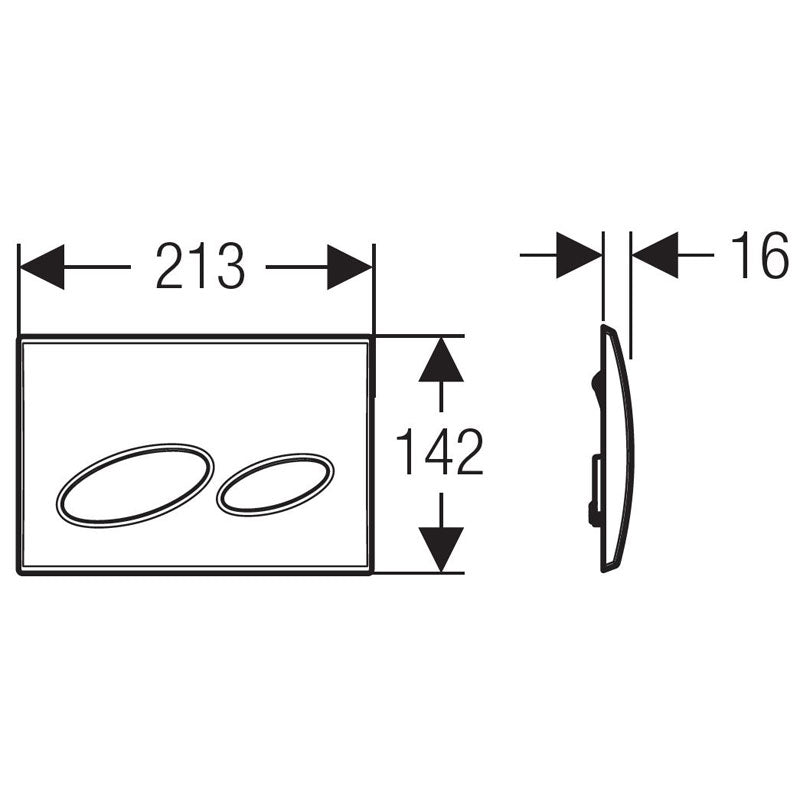 Geberit Kappa 20  Flush Button Specification