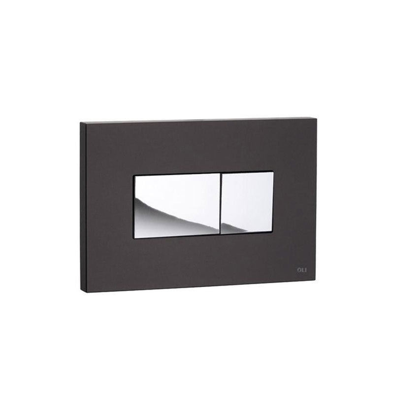 Studio Bagno Karisma Black Soft Touch/Polished Chrome Push Plate