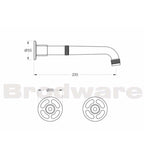 Brodware Industrica 3 Piece Wall Set - Cross Handles  Spec