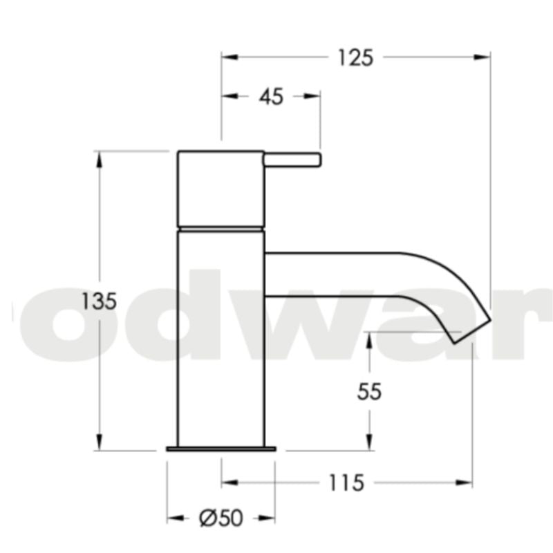 Brodware Minim Basin Mixer  Spec