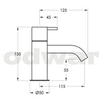 Brodware Minim Basin Mixer  Spec