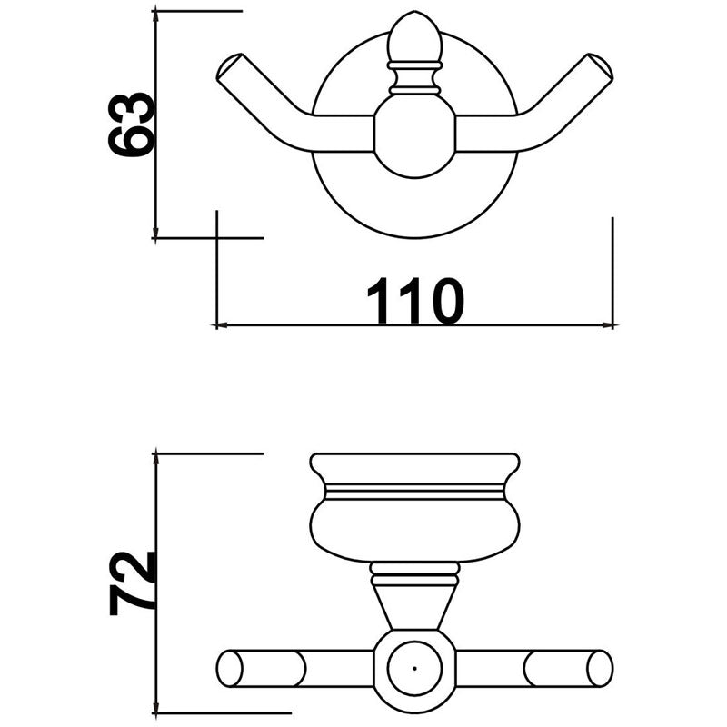 PLD Kingston Double Robe Hook specifications