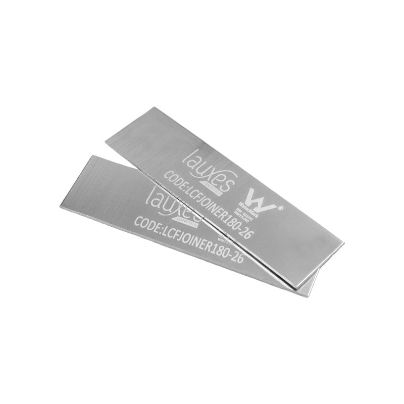 Lauxes 180 Degree Straight Joiner 26mm Silver (Pair)