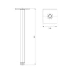 Phoenix Tapware Lexi Ceiling Arm 300mm - Matte Black Specification