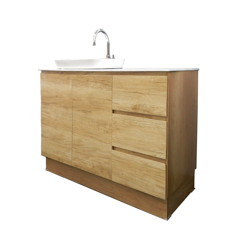 Ledin Jane Oak 1200 Freestanding Vanity with Solid Surface Top & Basin