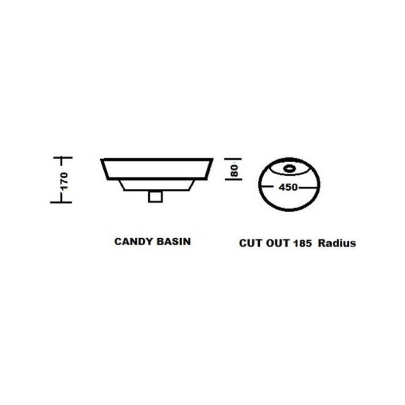 Ledin Candy Above Counter Basin Spec