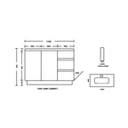 Ledin Jane 1200 Freestanding Vanity Spec