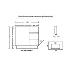 Ledin Jane 750 Freestanding Vanity Spec