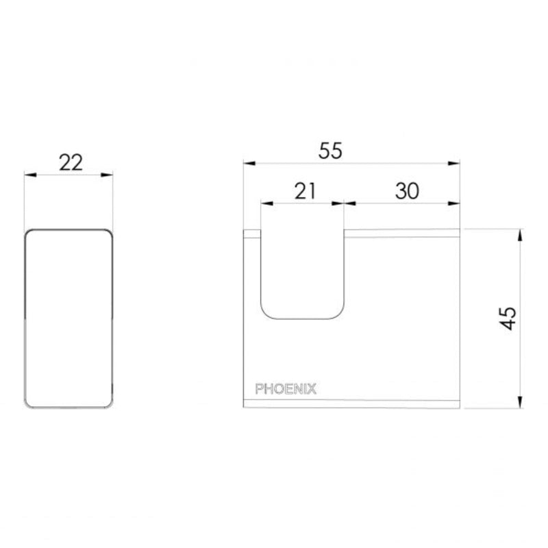  Phoenix Lexi MKII Robe Hook - Specification