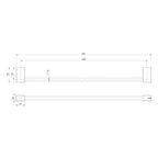 Phoenix Lexi MKII Single Towel Rail 600mm - Specification