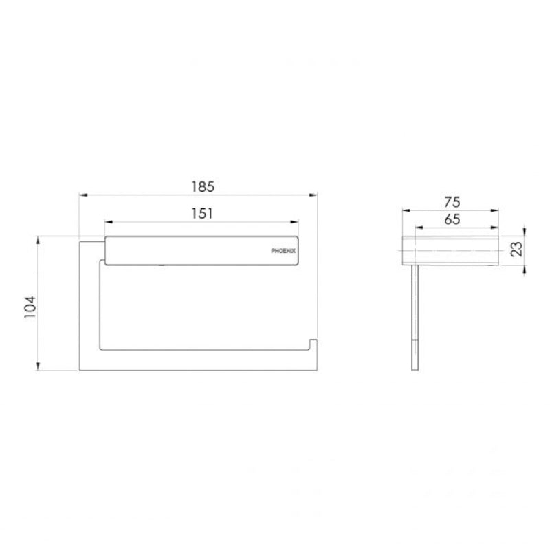 hoenix Lexi MKII Toilet Roll Holder -   Specification