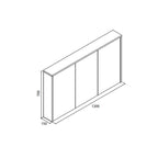 Parisi Look 120 Mirror Cabinet- Gloss White Specification