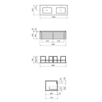 Parisi Loom 1400 Wall Mounted Cabinet with Marble Top