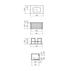 Parisi Loom 800 Wall Mounted Cabinet with Marble Top