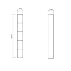 The Parisi Loom Side Storage Open Shelf Spec