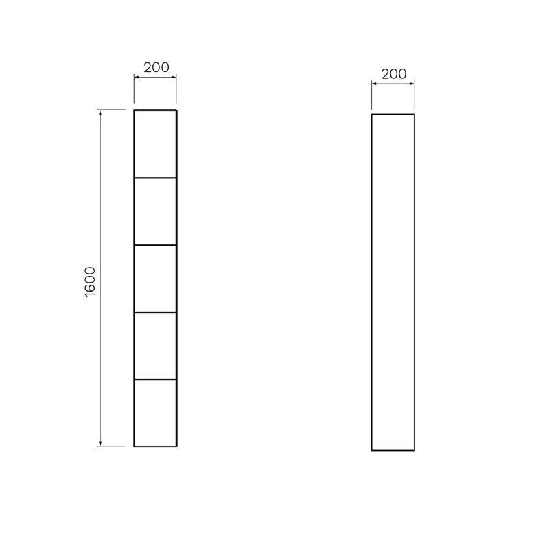 The Parisi Loom Side Storage Open Shelf Spec