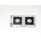Master Rail Large Square Cover Plate Matt Black (Pair)