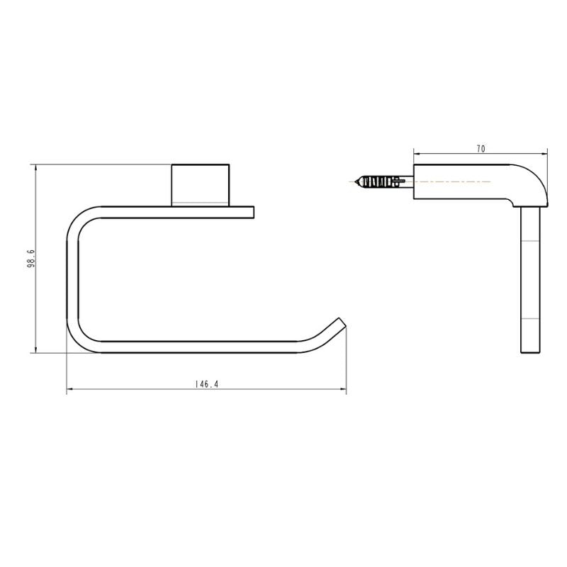 Gareth Ashton Park Avenue Toilet Roll Holder - Gun Metal Specifications