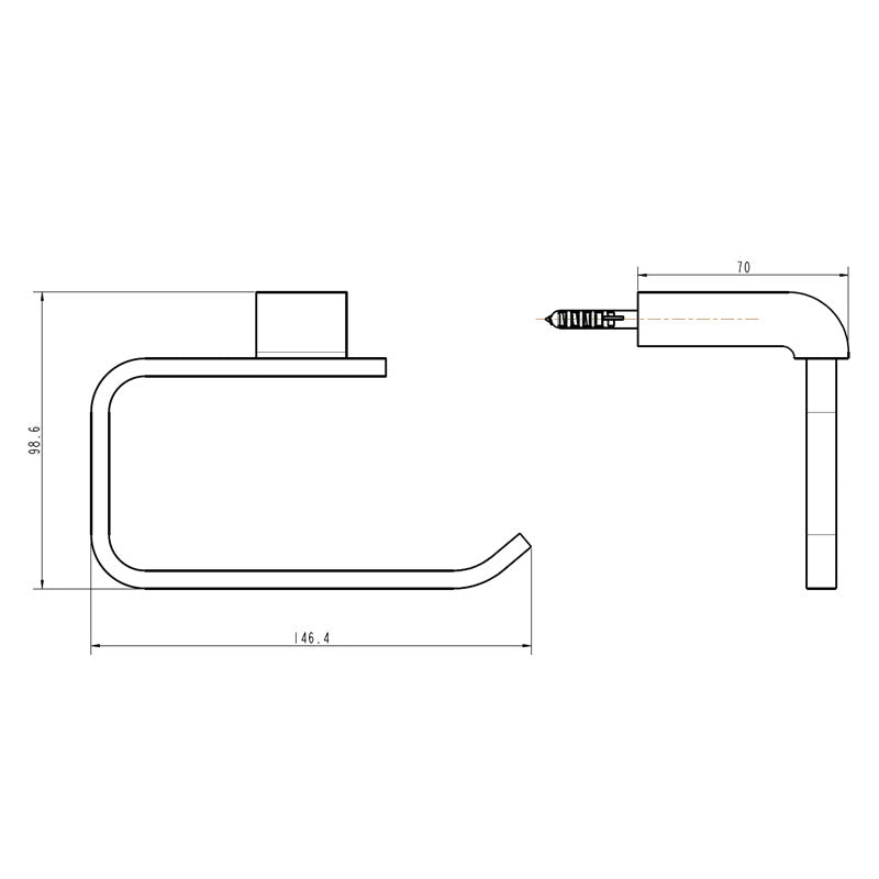 Gareth Ashton Park Avenue Toilet Roll Holder - Black Specification