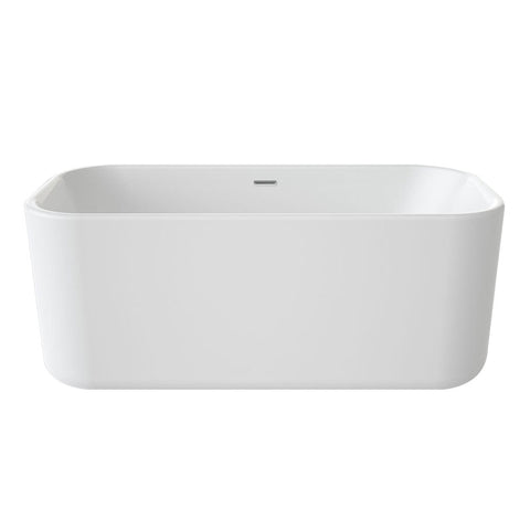 Caroma Luna 1400mm Acrylic Freestanding Bath With Overflow - Gloss White