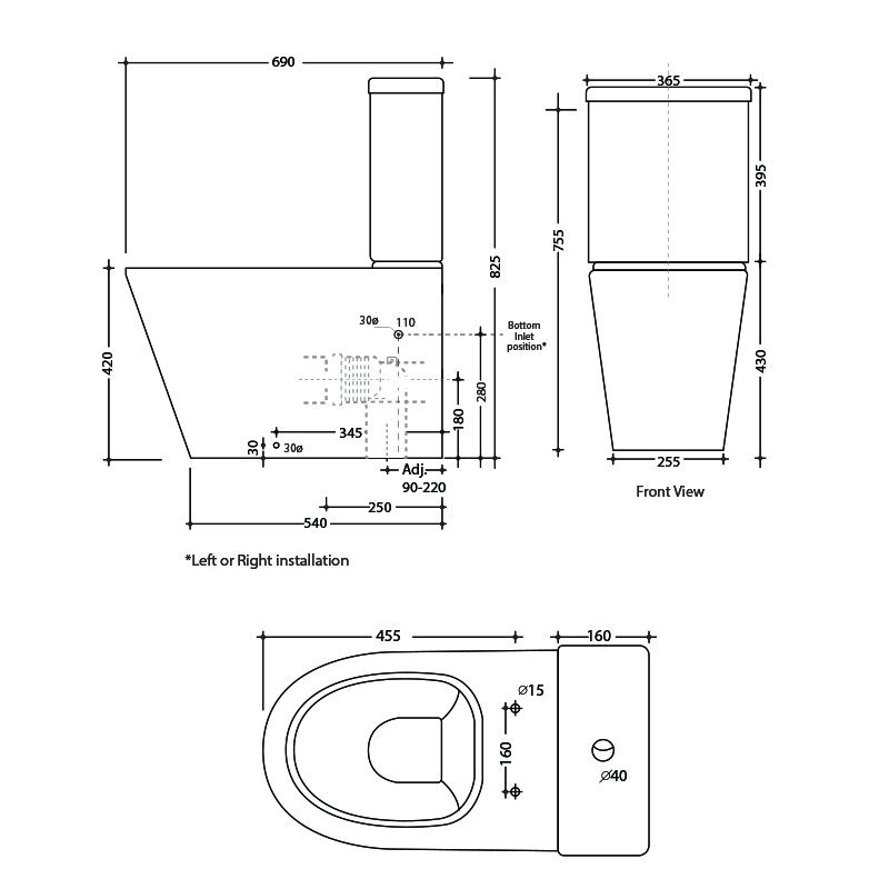 Studio Bagno Manhattan Rimless Bottom Inlet Suite