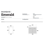 Marquis Emerald Wall Hung Vanity - 500mm Specification