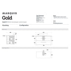 Marquis Gold 5 Wall Hung Vanity - 900mm Specification