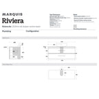 Marquis Riviera 8S Wall Hung Vanity - 1200mm Specification