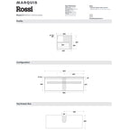 Marquis Rossi 3 Wall Hung Vanity - 900mm Specification