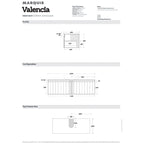 Marquis Valencia 4 Wall Hung Vanity - 1200mm Specification