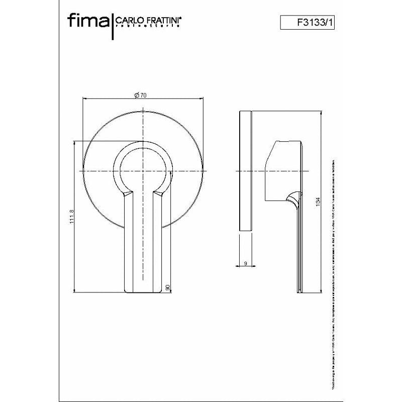 FIMA MAST Wall Mounted Mixer 70mm specifications